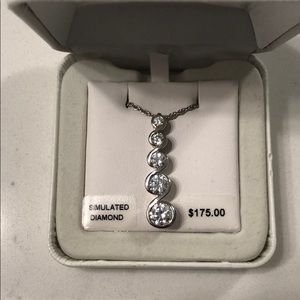 Beautiful simulated diamond necklace.